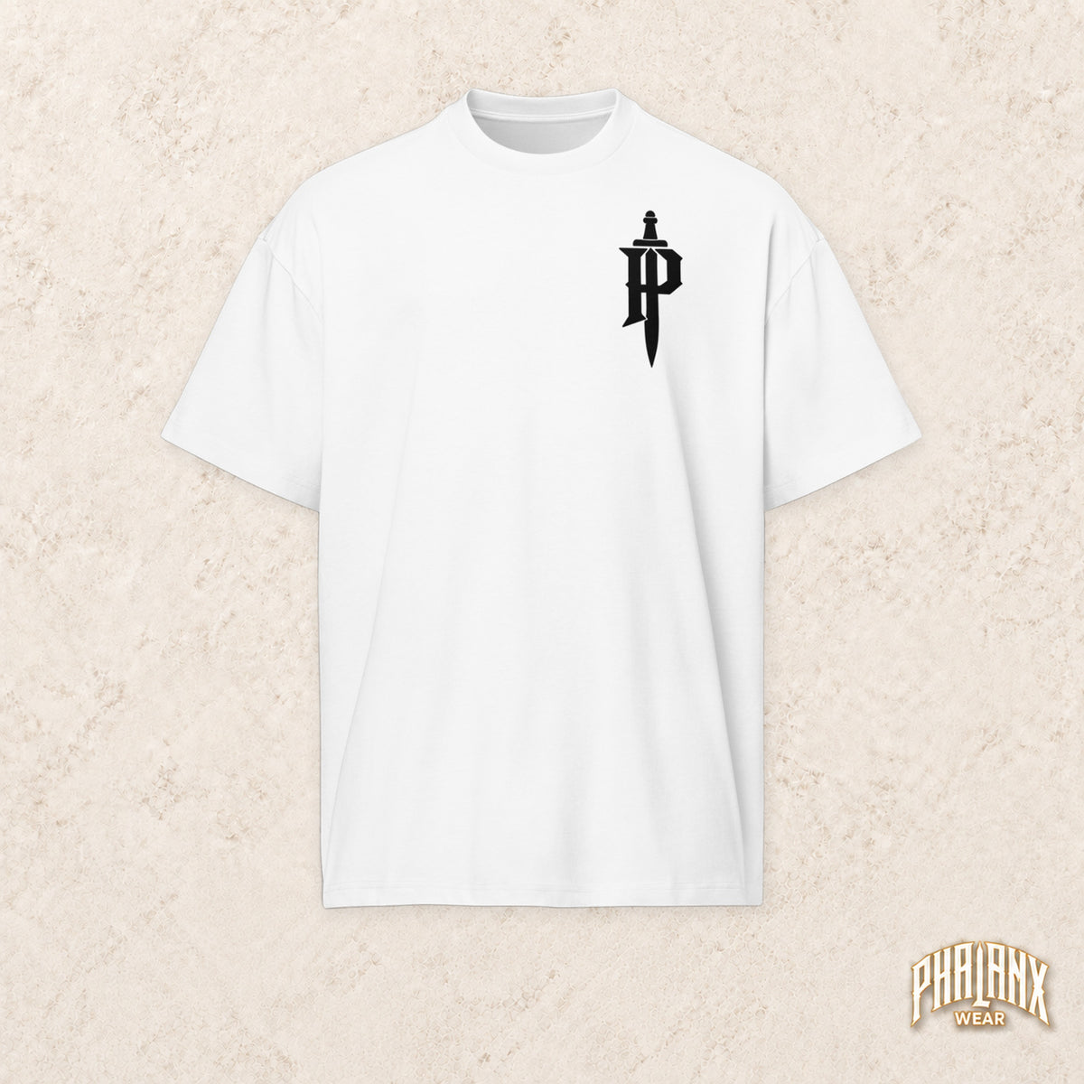 Phalanx Oversized Boxy-Fit Heavy T-Shirt (White Edition)