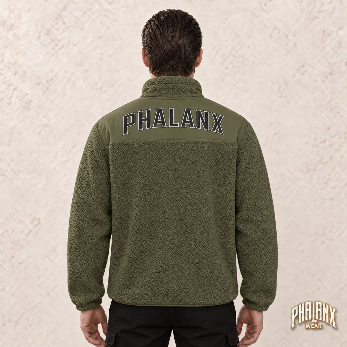 Phalanx Relaxed Fit Sherpa Jacket – khaki – Noah · hinten