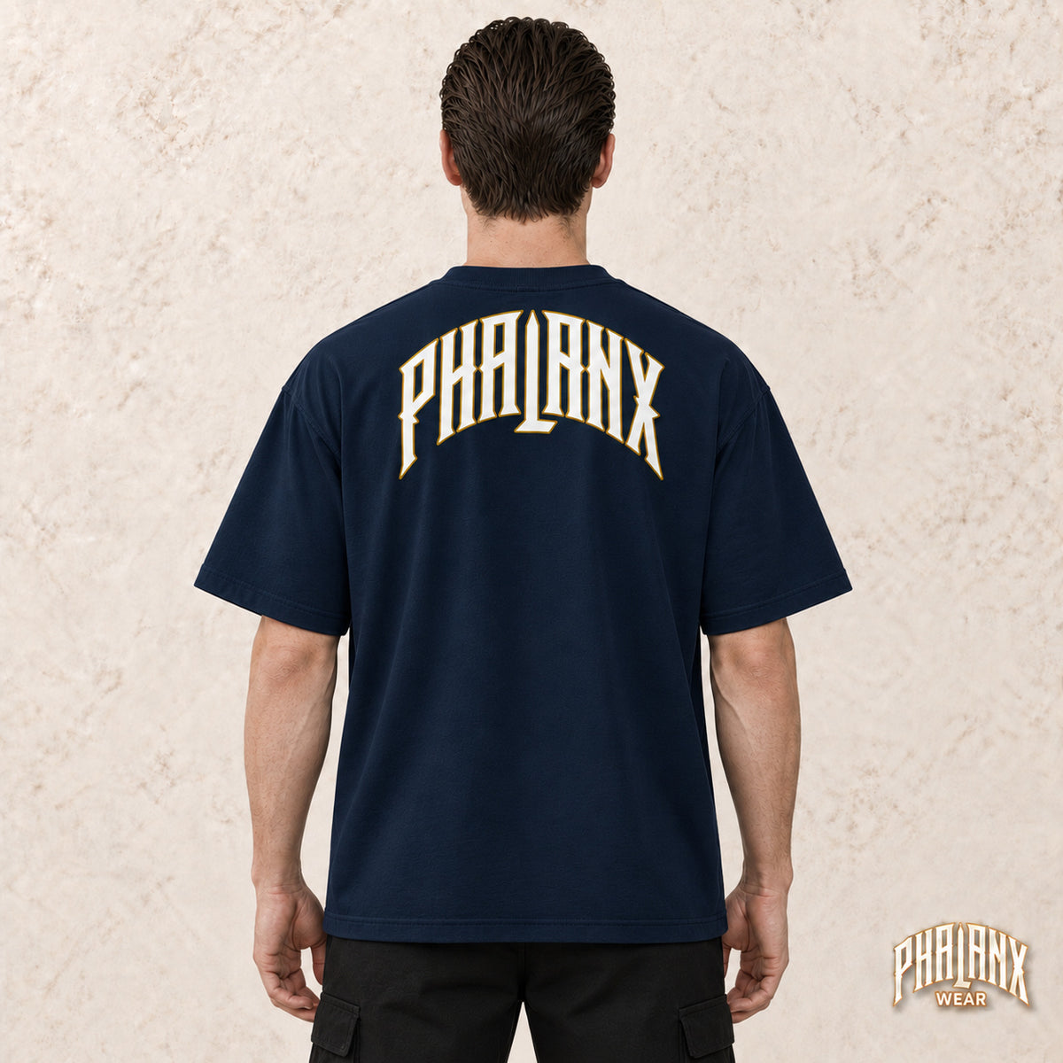 PHALANX Organic Oversized T-Shirt – P-Blade – French Navy – Noah · hinten