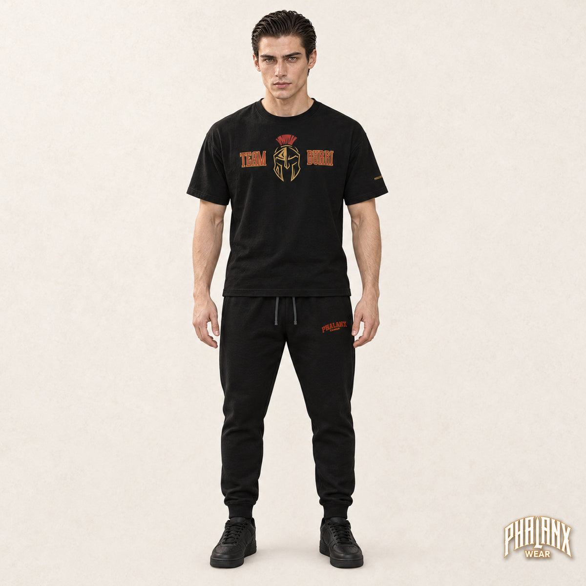 Phalanx Unisex Jogginghose – Schwarz – Noah · vorne
