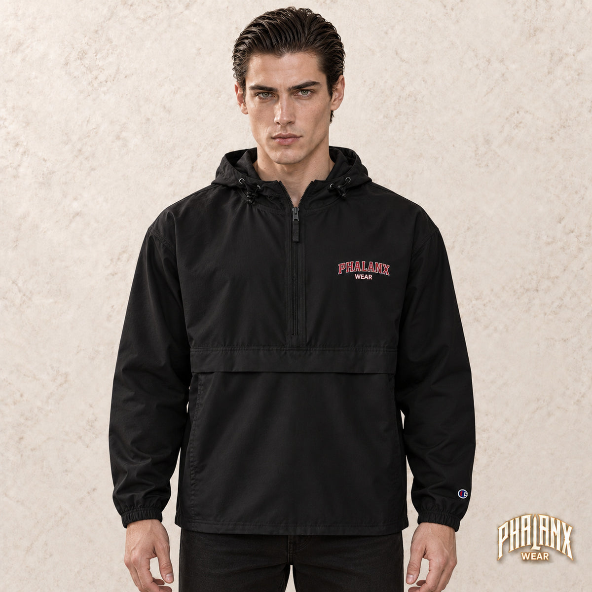 PHALANX Packable Jacket – Champion-Basis – Schwarz – Noah · vorne