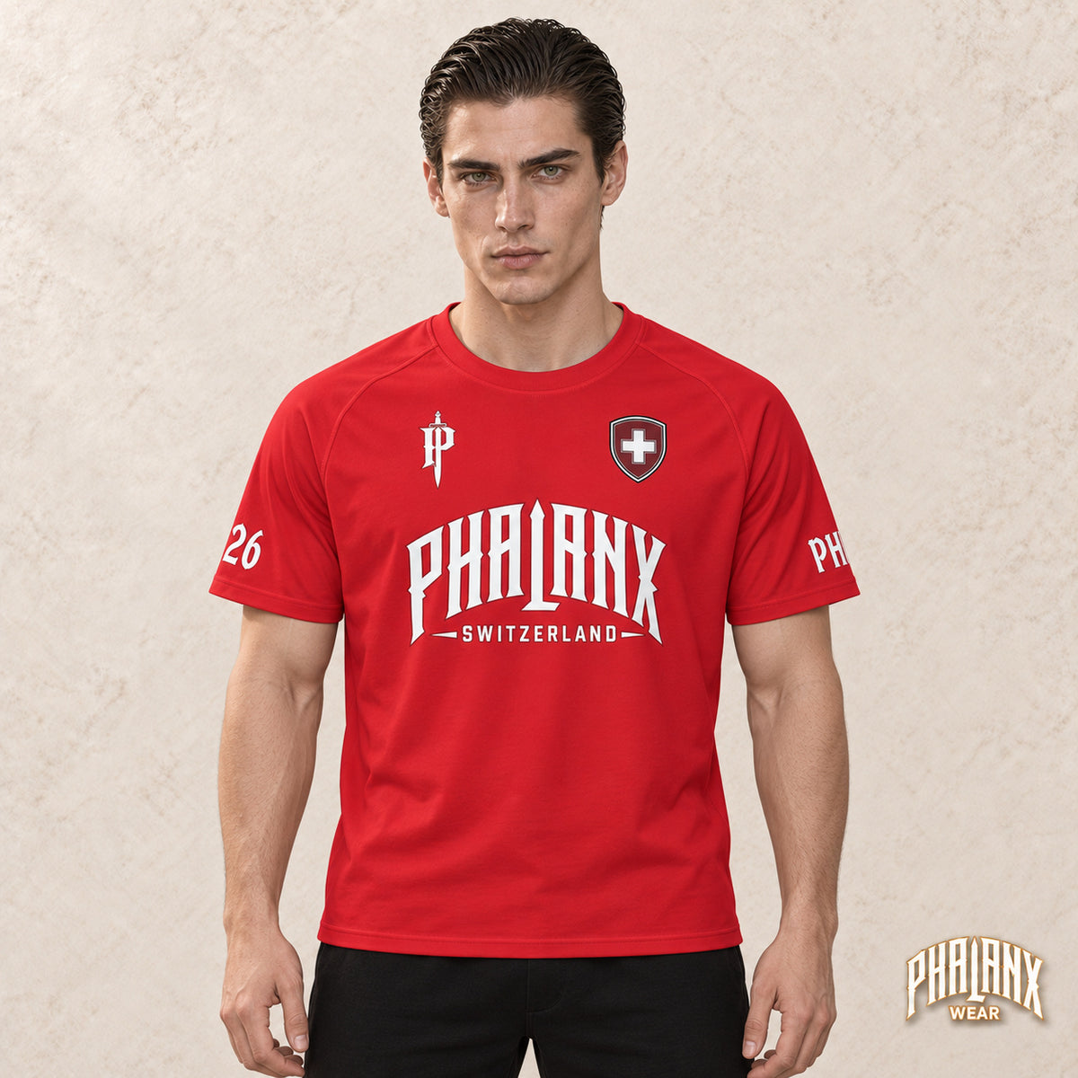PHALANX Swiss Supporter Shirt (Red) – Rot – Noah · vorne