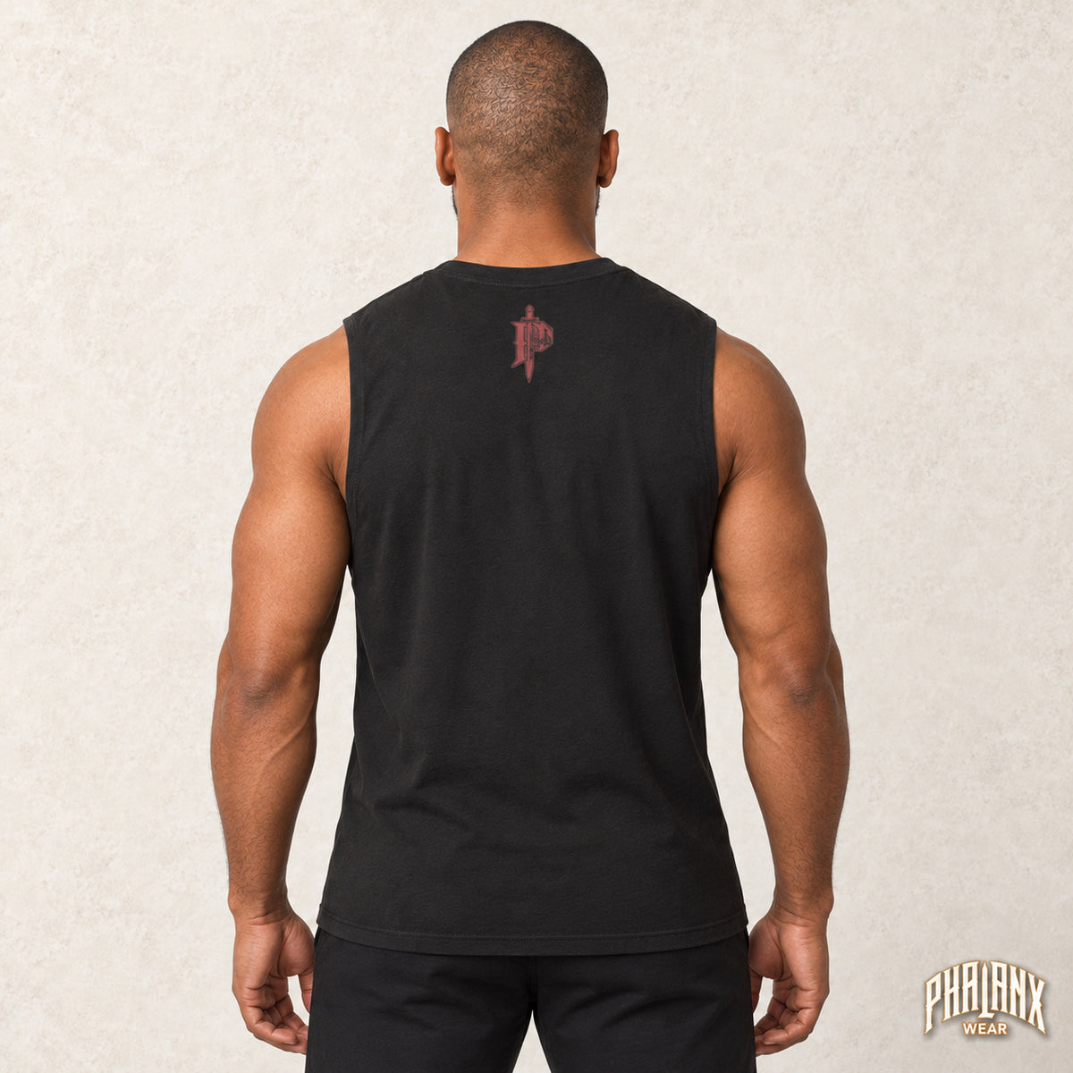 PHALANX Muscle Tank – Black – Malik · back