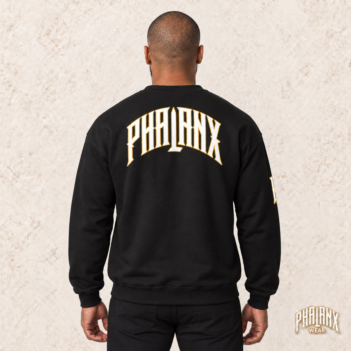PHALANX Classic Sweatshirt – Signature – Schwarz – Malik · hinten