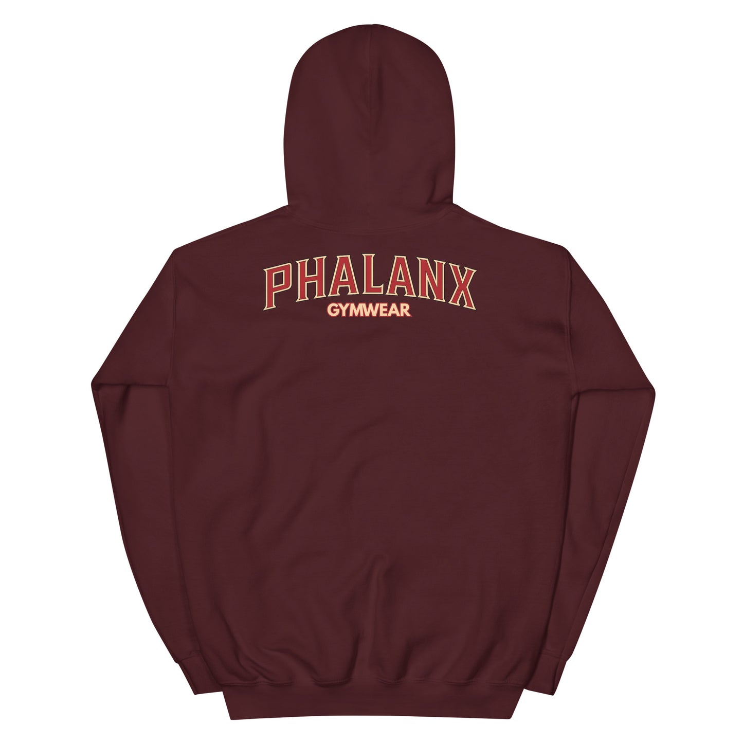 Phalanx Row 1 Premium Hoodie Burgundy Back – Phalanx Wear Spartan Hoodie Herren Schweiz
