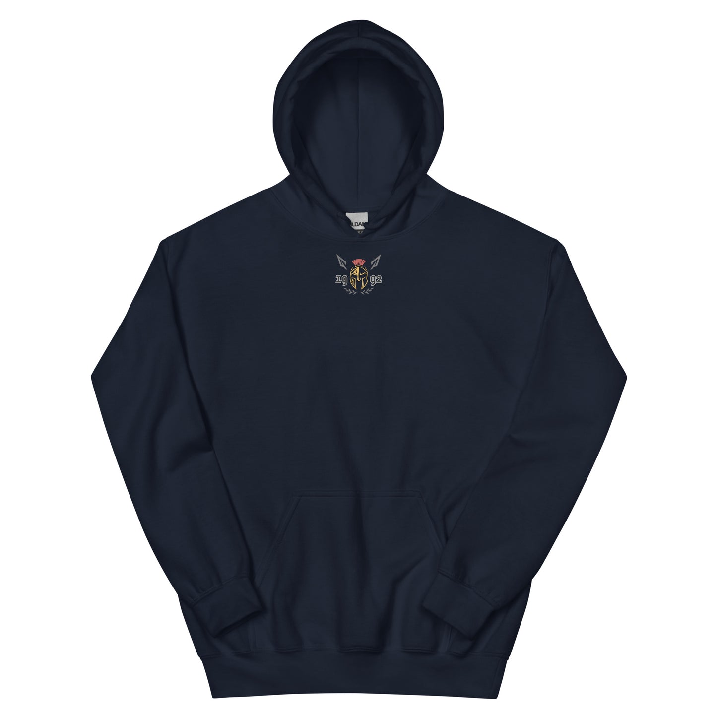 Product Phalanx Row 1 Premium Hoodie Navy Rückseite – Gymwear Hoodie Herren Phalanx Wear Schweizmockup