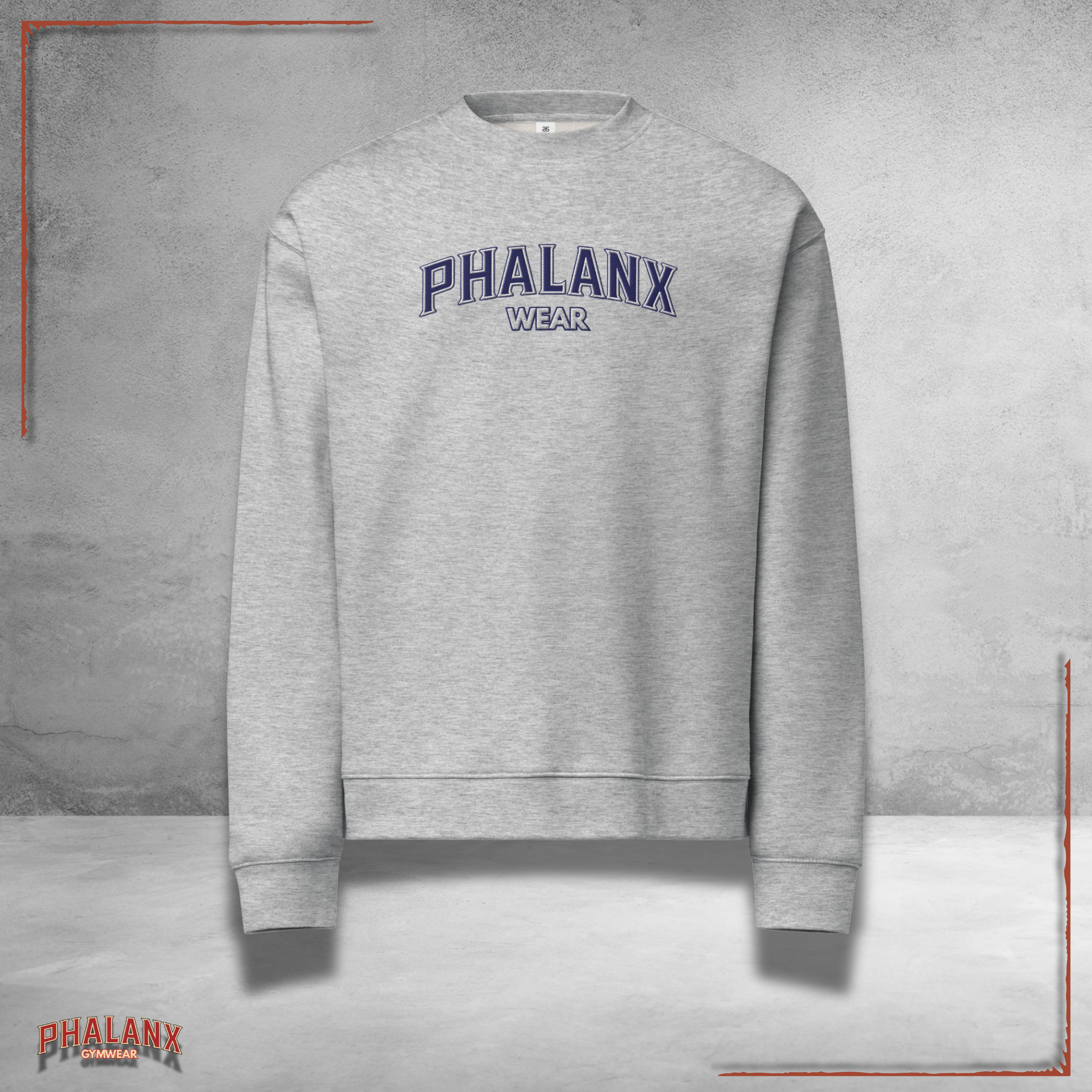 Phalanx locker geschnittener Unisex-Pullover mit Rundhalsausschnitt