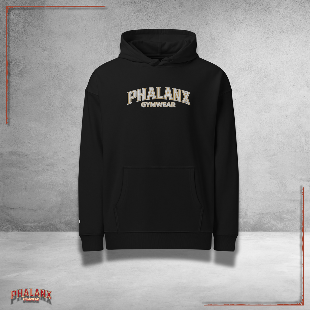Phalanx Unisex Hoodie mit Stick-Logos