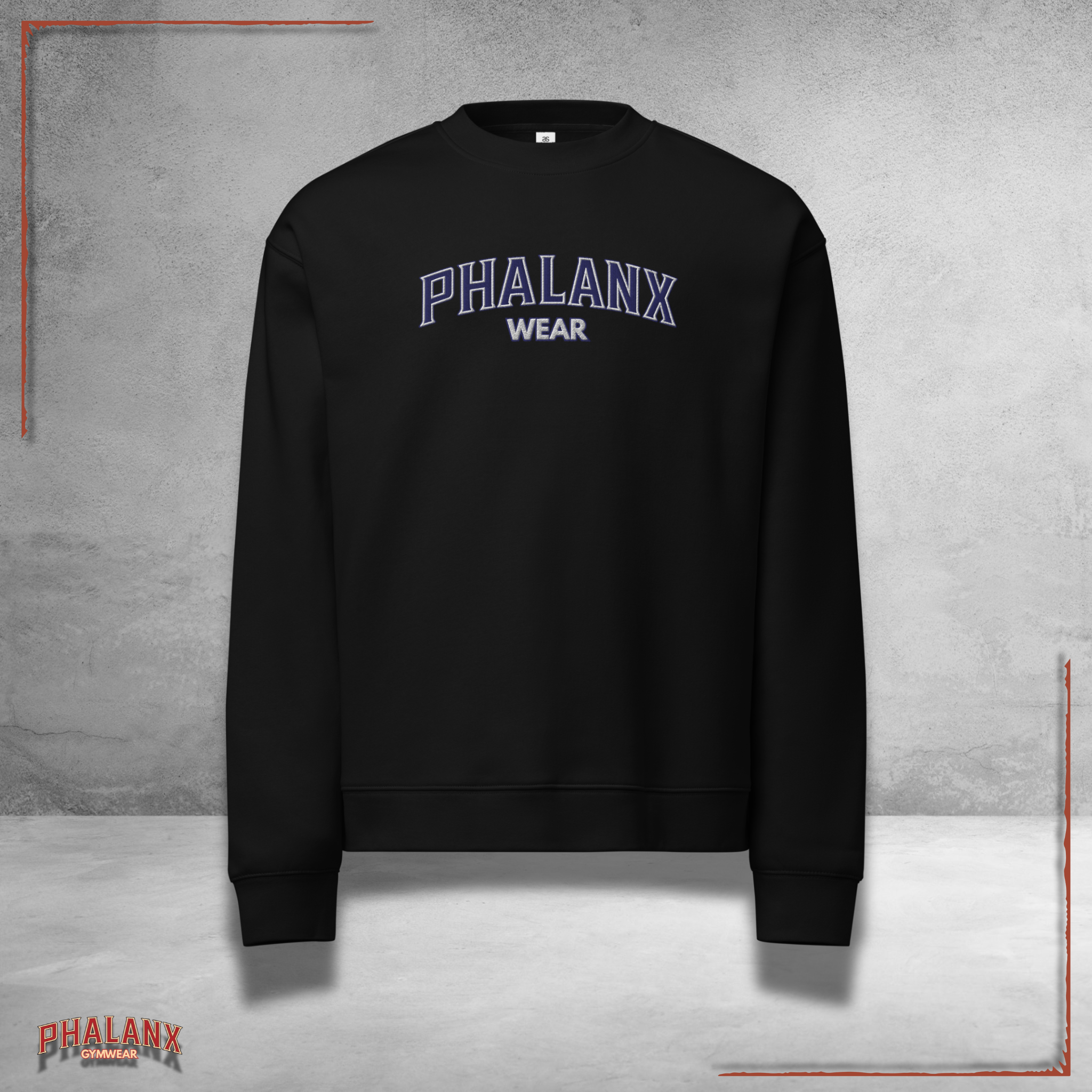 Phalanx locker geschnittener Unisex-Pullover mit Rundhalsausschnitt