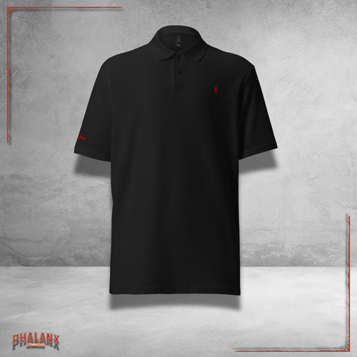 PHALANX Classic P-Blade Polo in Schwarz - Premium Performance Polo Shirt für Gym und Streetwear