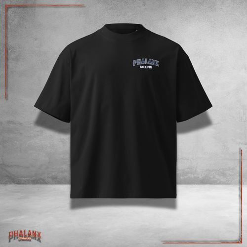 Phalanx Boxing Oversized Unisex Bio-T-Shirt mit breitem Kragen