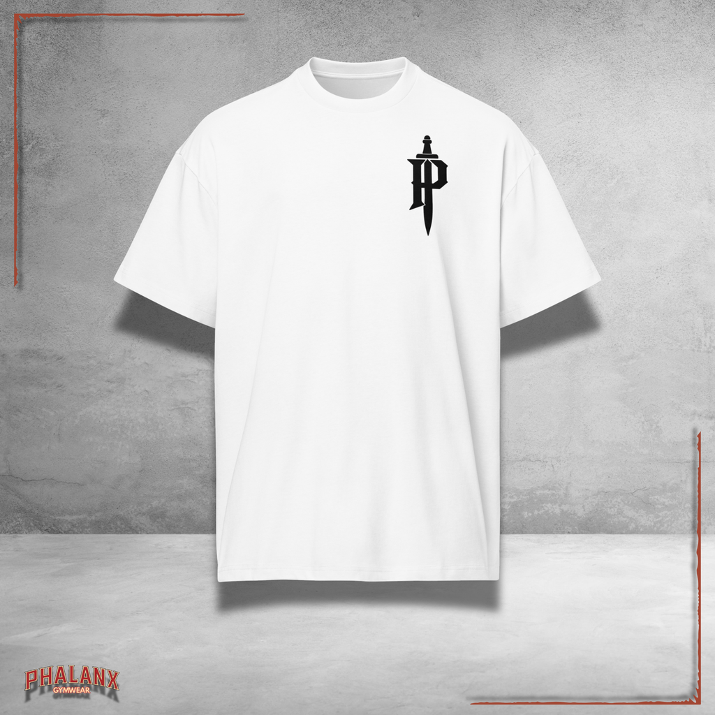 Phalanx Oversized Boxy-Fit Heavy T-Shirt (White Edition)