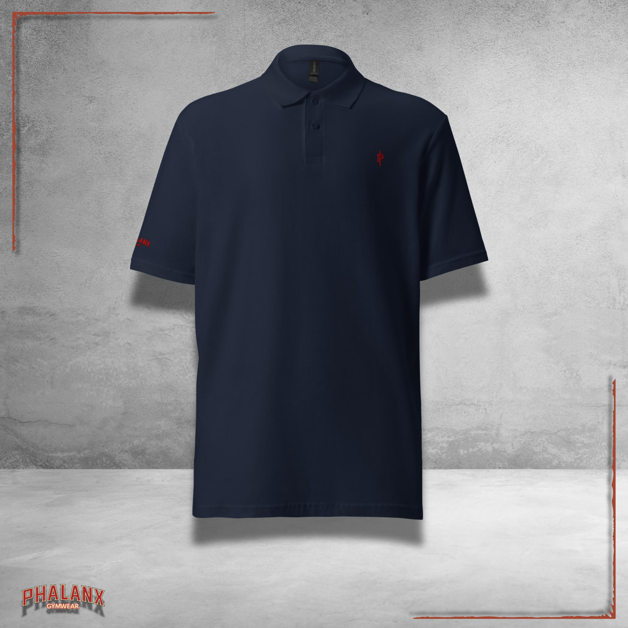 PHALANX Classic P-Blade Polo in Schwarz - Premium Performance Polo Shirt für Gym und Streetwear