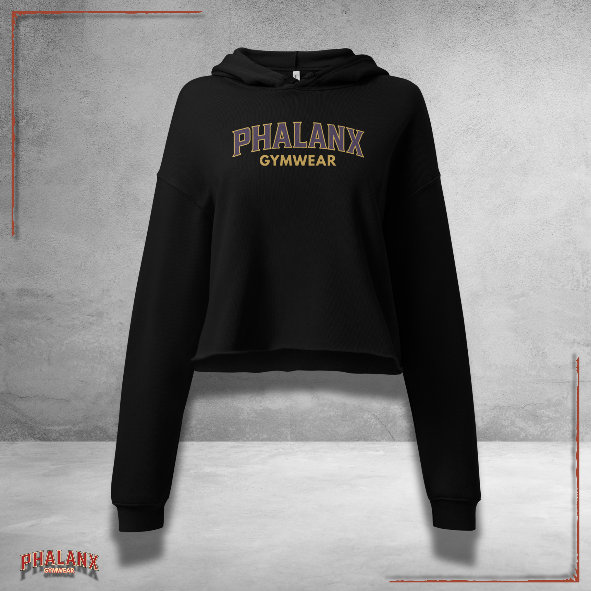 phalanx, phalanx wear, phalanx women, phalanx gymwear, ladies cropped hoodie, womens hoodie, cropped hoodie, ladies hoodie, fitness hoodie, gym fashion, streetwear, fitness style, gym style, athleisure, premium hoodie, gold violet, phalanx embroidery, tattooed women, amazon warrior, strong women, powerful women, empowerment, warrior mindset, discipline, confidence, resilience, luxury gymwear, activewear, gym outfit, gym essentials, modern fit, minimalist design, bold design, urban strength, warrior spirit, 