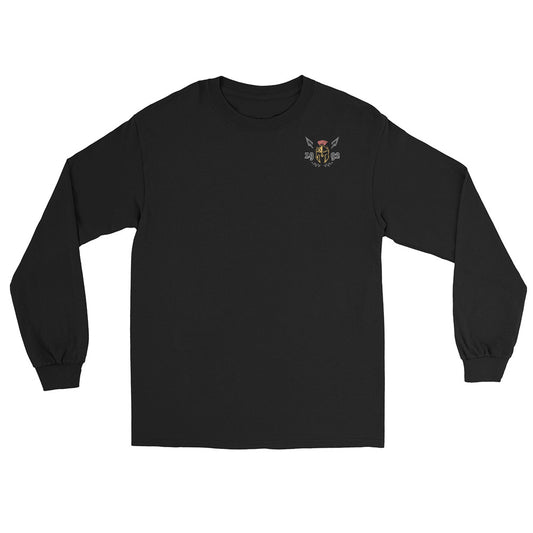 Product m„Phalanx Row 1 Premium Longsleeve Burgundy Frontansicht – Gym Shirt für Herren von Phalanx Wear Schweiz“ockup