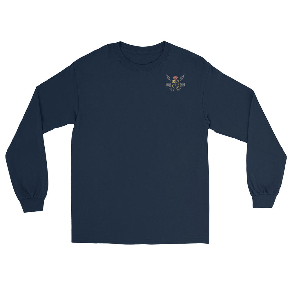 „Phalanx Row 1 Premium Longsleeve Burgundy Frontansicht – Gym Shirt für Herren von Phalanx Wear Schweiz“