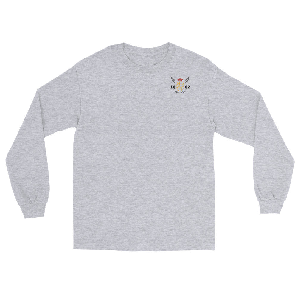 „Phalanx Row 1 Premium Longsleeve Burgundy Frontansicht – Gym Shirt für Herren von Phalanx Wear Schweiz“