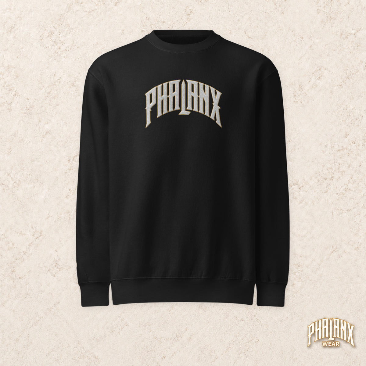 Phalanx Unisex Premium-Pullover mit Rundhalsausschnitt
