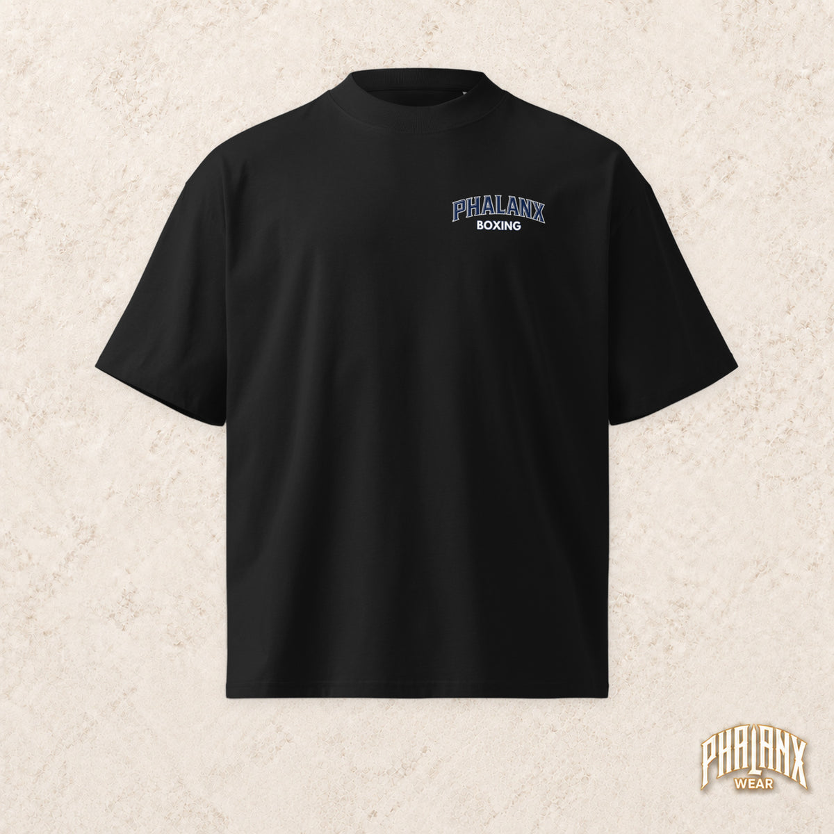 PHALANX Boxing – Oversized Organic Cotton T-Shirt with Wide Collar