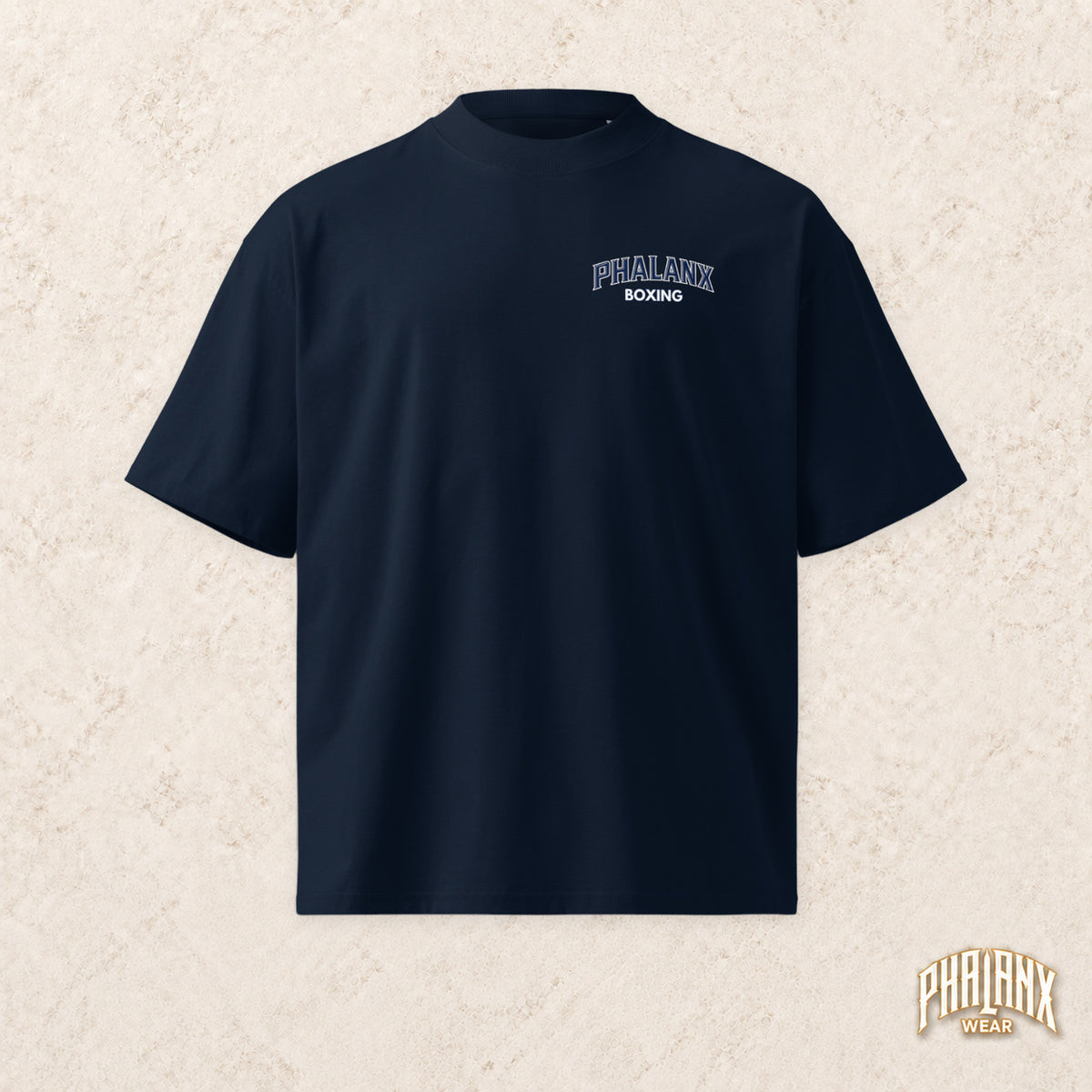 Phalanx "Boxing" Oversized Unisex Bio-T-Shirt mit breitem Kragen