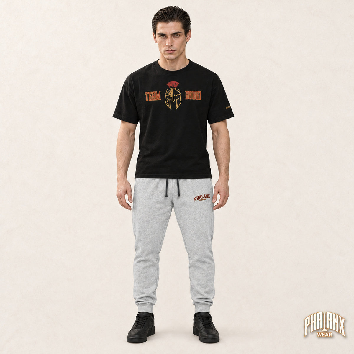 Phalanx Unisex Jogginghose – Athletisch Heather – Noah · vorne