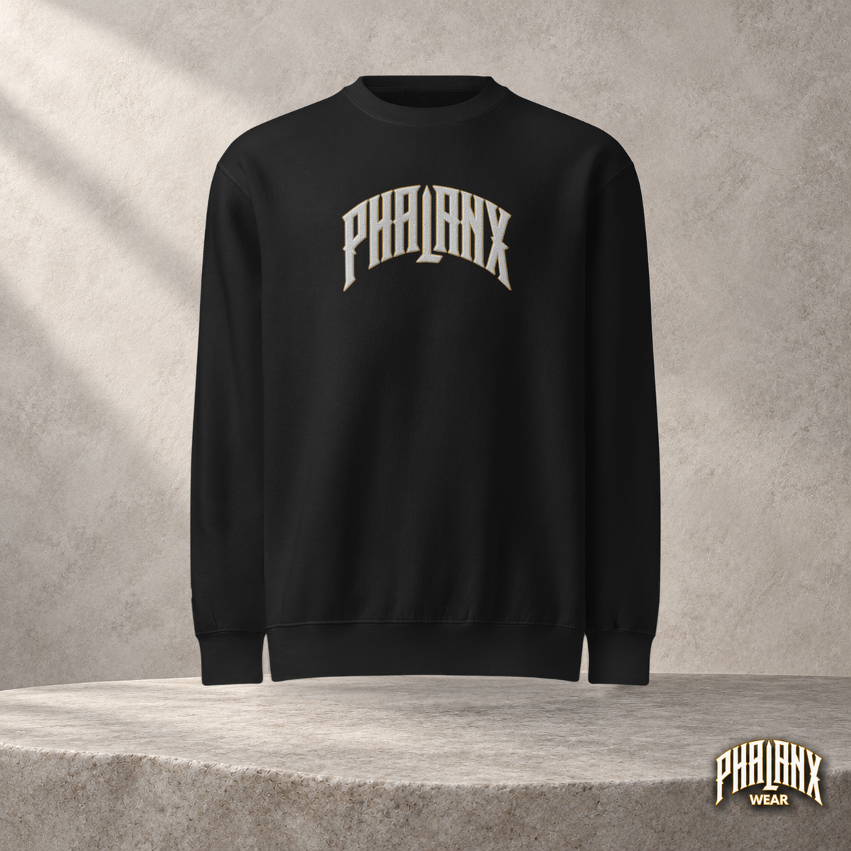 Phalanx Unisex Premium-Pullover mit Rundhalsausschnitt