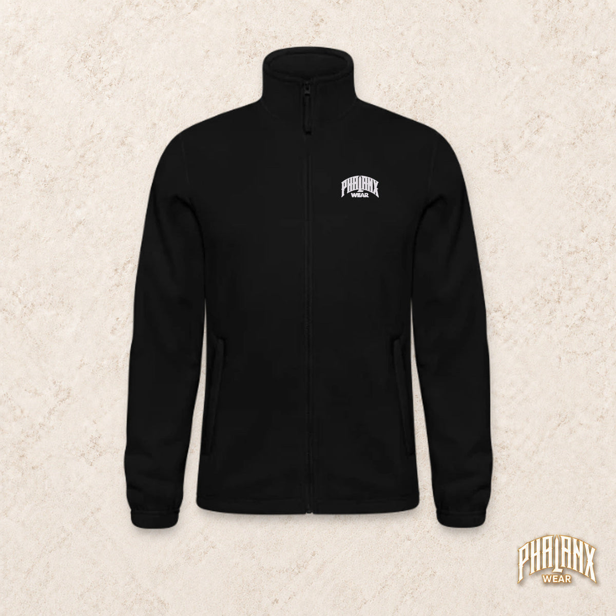 Designvorschau: Phalanx fleece Schwarz front