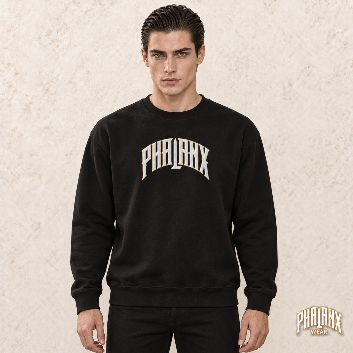 Phalanx Unisex Premium-Pullover mit Rundhalsausschnitt