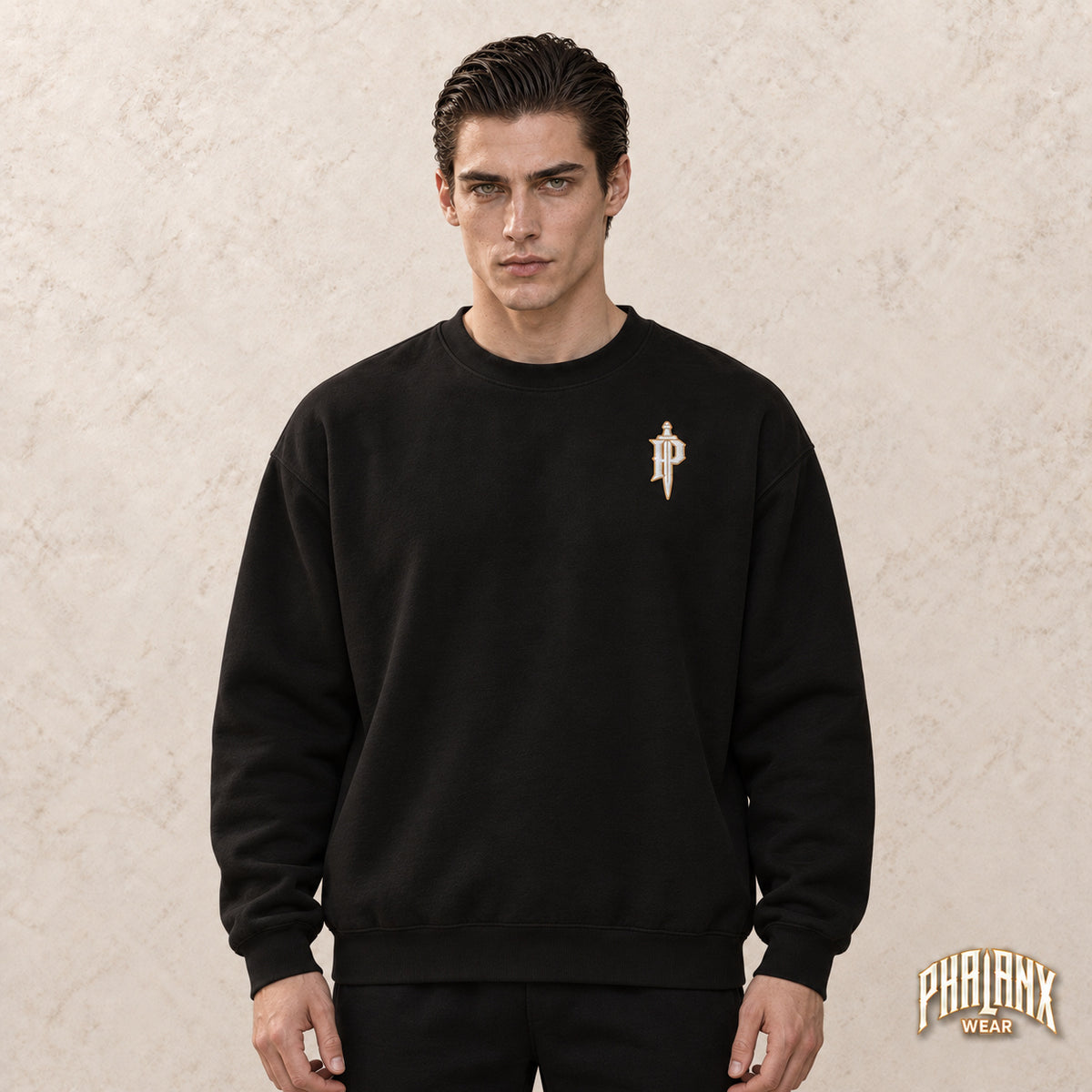 PHALANX Urban Oversized Sweatshirt – P-Blade – Schwarz – Noah · front