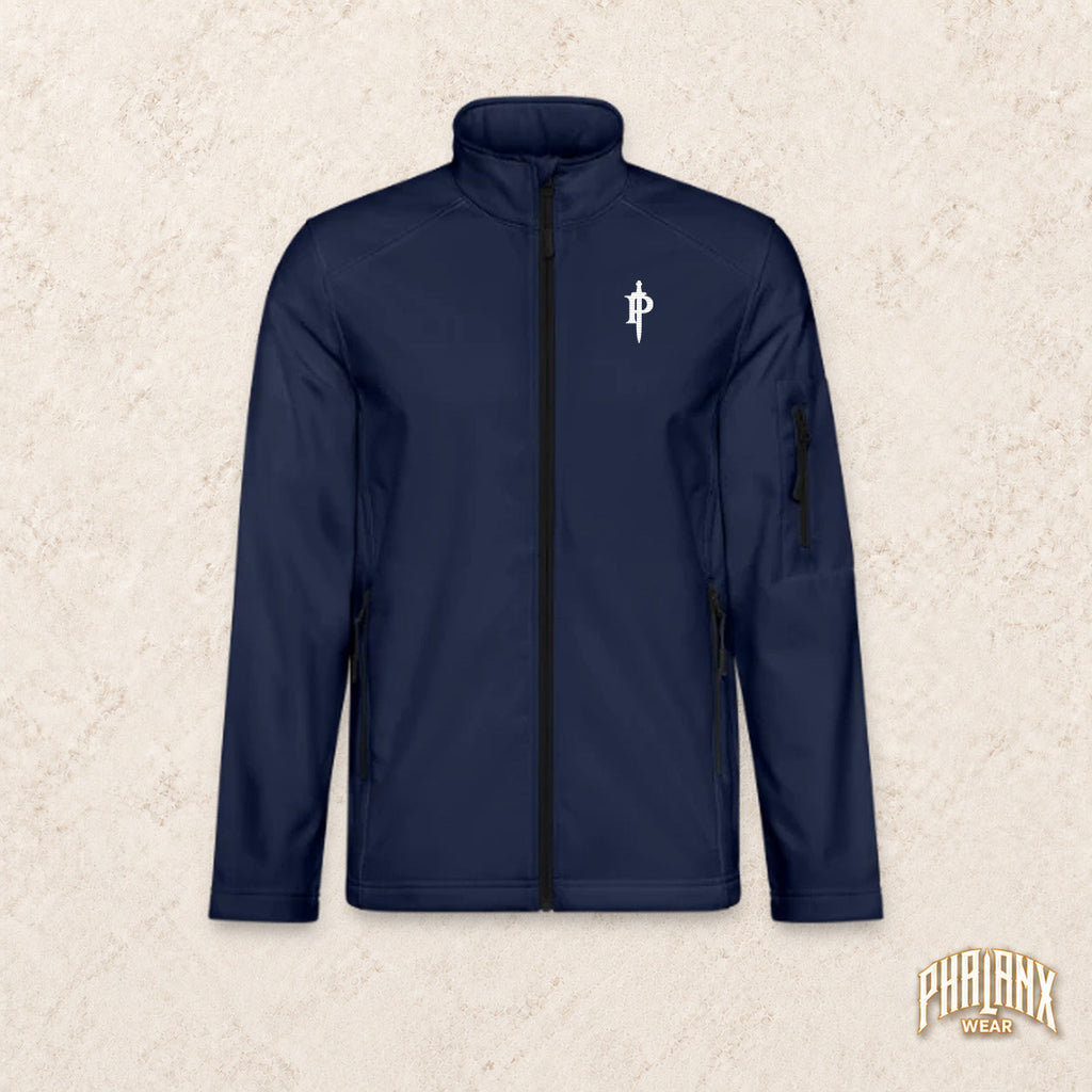 Designvorschau: Phalanx Softshelljacke in Navy, Vorderseite