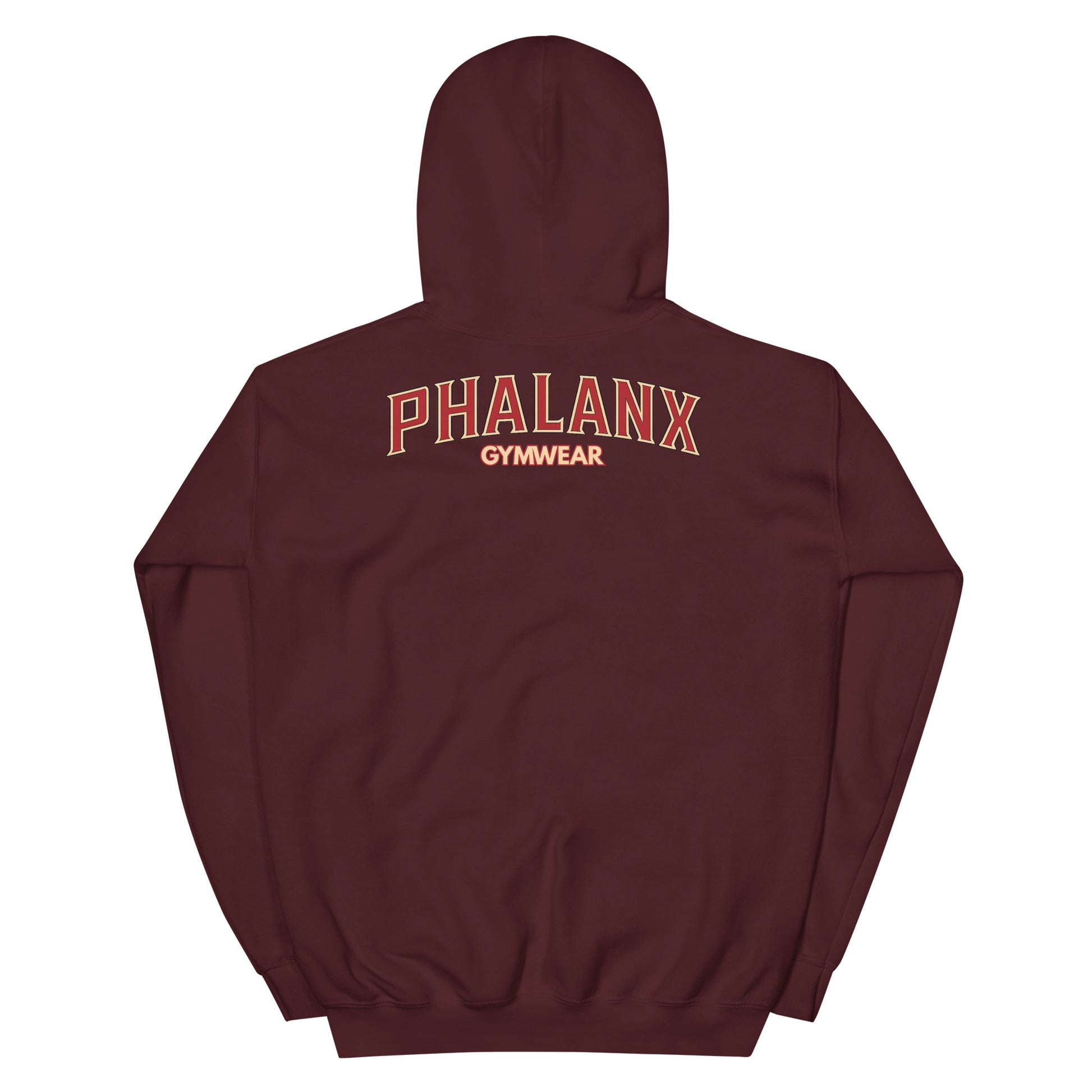 Phalanx Row 1 Premium Hoodie Burgundy Back – Phalanx Wear Spartan Hoodie Herren Schweiz
