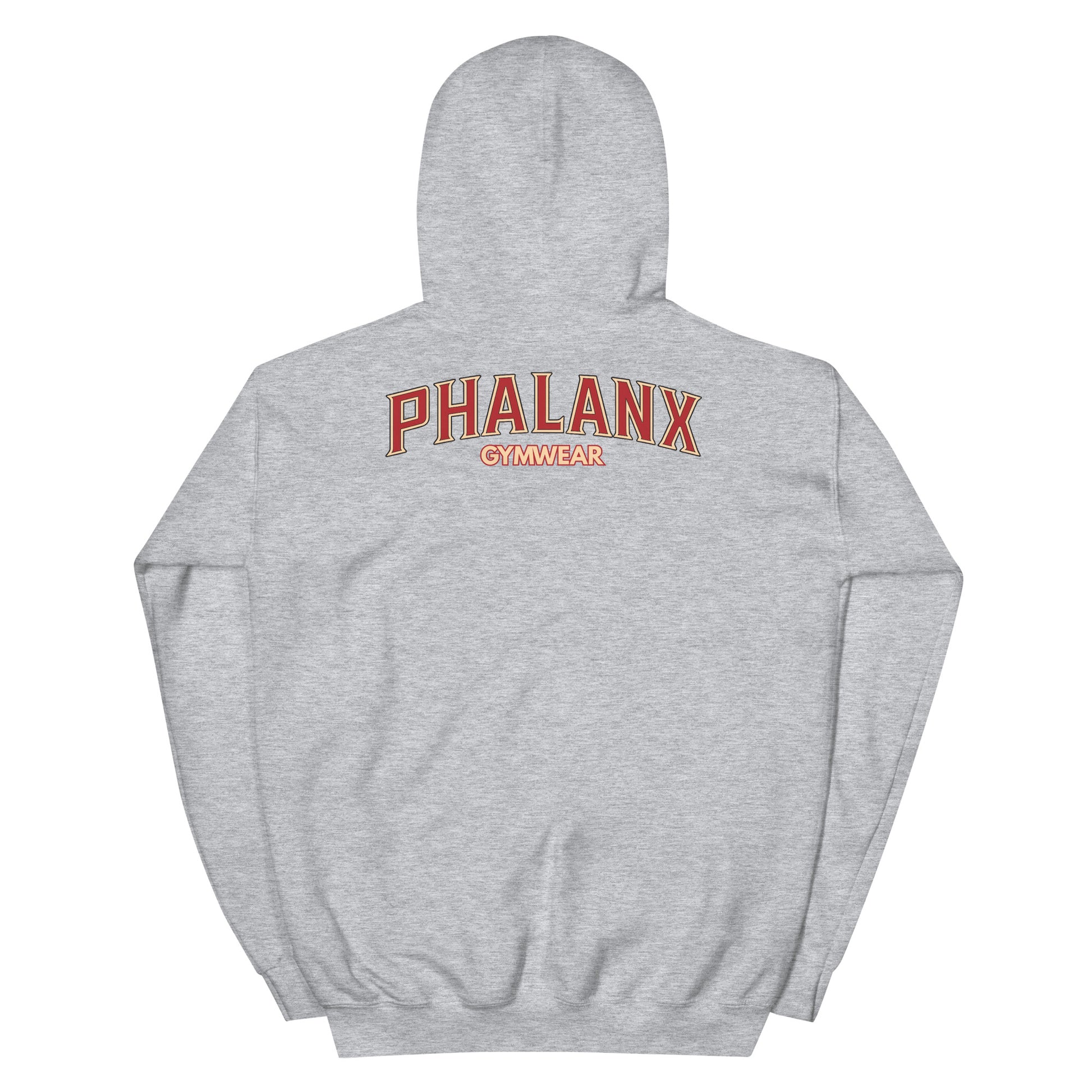 Phalanx Row 1 Premium Hoodie Burgundy Front – Gym & Lifestyle Kapuzenpullover Schweiz
