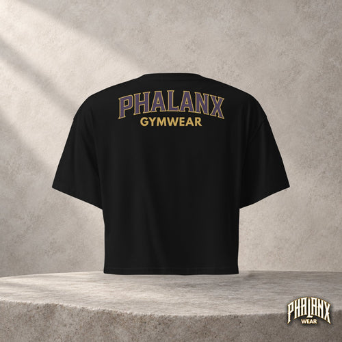 PHALANX Cropped T Ladies – Schwarz – Rückansicht
